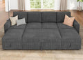 HONBAY Modular Sectional Sleeper Sofa Bed, Corduroy Pull Out Couch by HONBAY