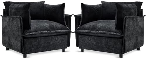 VINGLI 34" Width Oversized Accent Chairs Set of 2, Home Office, Play Room by VINGLI