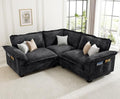 V-Shaped Modular Sectional Sofa, 3 Seater Cloud Couch by KKLHome