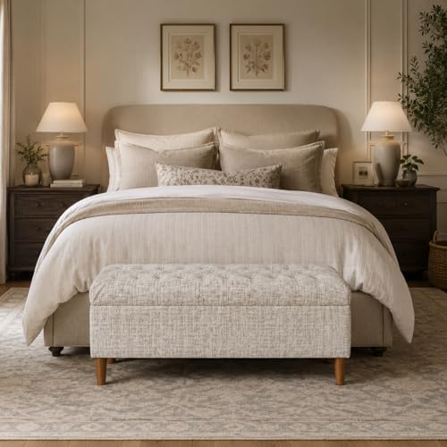 HomePop 40" Ainsley Button Tufted Storage Bench - Image 4