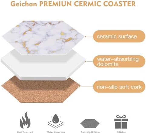 Marble Coasters for Drinks Absorbent - Image 5