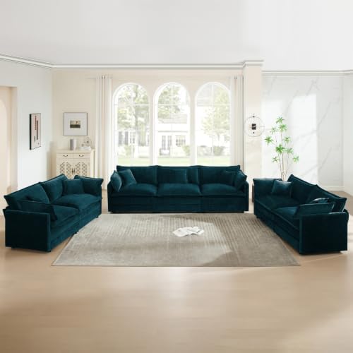 3 Piece Sofa Set, Deep Seat 3 Seater Sofa by VEPXXP