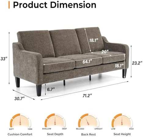 VINGLI Couches for Living Room - Image 2