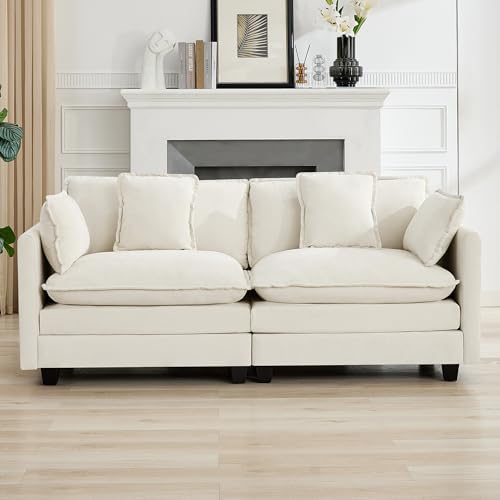 76" Cloud Loveseat Sofa, Modular Sectional Couch by WUTUTUEE