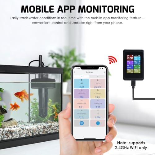 WiFi Digital pH Meter, 8-in-1 Water Quality Tester - Image 3