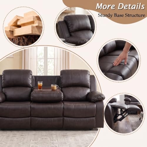 2 Pieces Leather Recliner Sofa Set，Recliner Sofa and Loveseat Sets - Image 6
