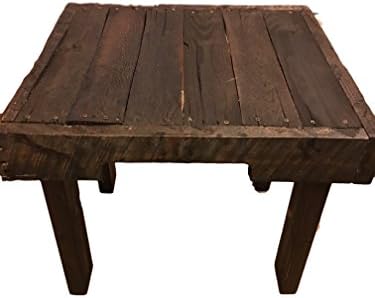 Reclaimed Pallet Wood End Table by Unknown
