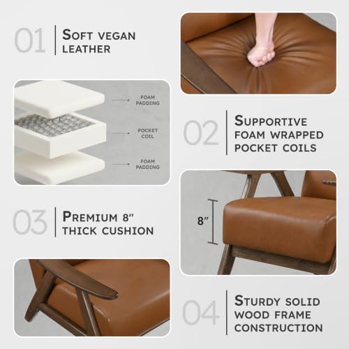 Lexicon Faux Leather Accent Chair - Image 3