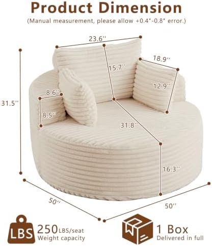 Oversized Chaise Lounge Chair Indoor, Boneless Sleeper Sofa Bed - Image 2