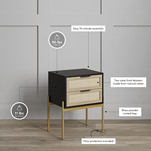 Andrew End, Bedside or Side Table in Matte Black Finish - Image 5