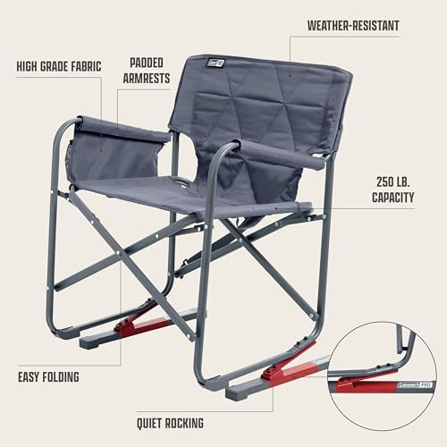 Coleman Pro Rocker Chair, Easy & Fast Folding, 250lb Capacity - Image 5