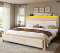 Homkdom King Solid Wood Bed Frame by ElevateYourHome%EF%BC%8CEnhanceEver