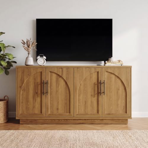 Fatmok 59" Arched Sideboard Buffet Cabinet - Image 3