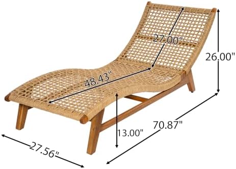 Christopher Knight Home Amanda Acacia Wood Chaise Lounge Chair Outdoor Set of 2 - Image 2