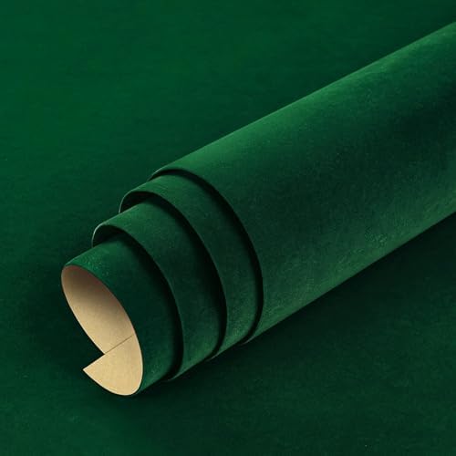 24x237 Green Wallpaper Peel and Stick Soft Fabric Felt Drawer Liner Self by iPastePeelandStickWallpaper