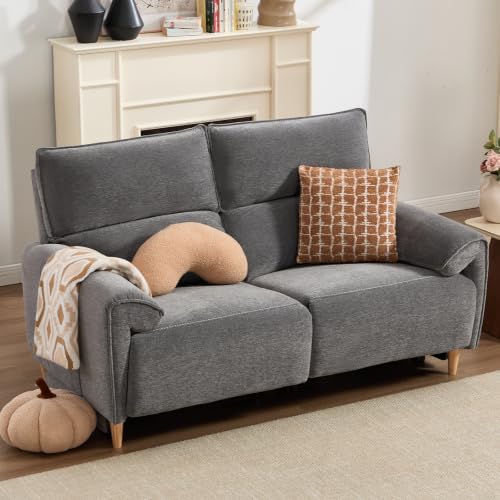 ANJ Loveseat Left Power Recliner Sofa Grey by ANJ