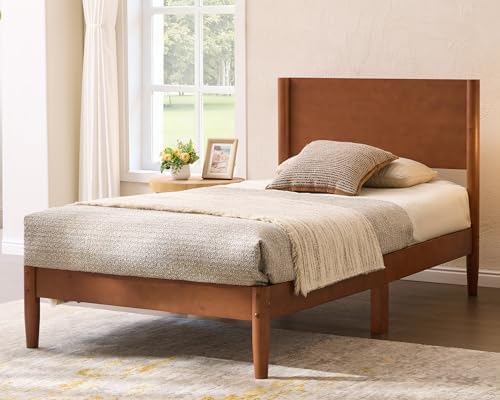 AMERLIFE Solid Wood Twin Bed Frame, Mid Century Bed by AMERLIFE