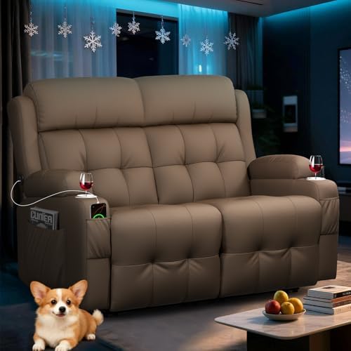 RV Loveseat Recliner Sofa, Home Theater Seating by TOMOSLTER