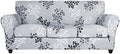 SearchI Stretch Sofa Cover Printed Couch Cover, Floral Pattern 4 Pieces Sofa by SearchI