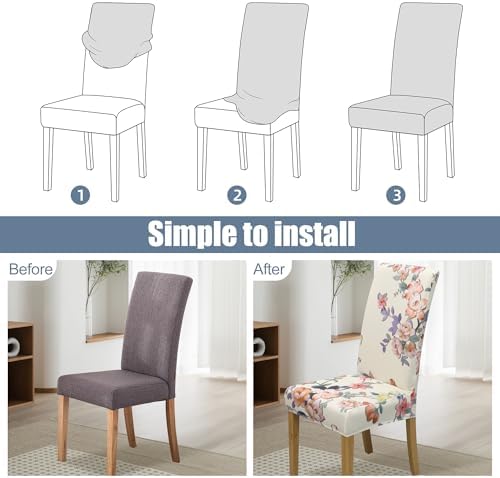 Dining Chair Covers, Stretch Seat Covers, Washable Furniture Protector - Image 4