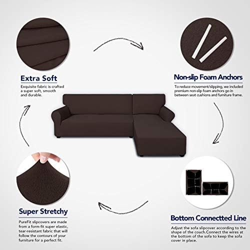 PureFit Super Stretch Sectional Couch Covers - Image 3