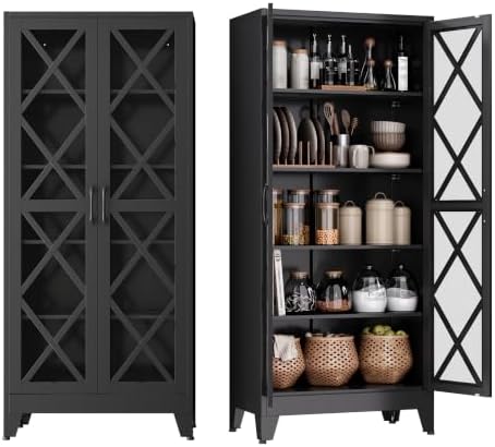 COFaR Metal Kitchen Cabinet, Pantry Storage Cabinets by COFAR