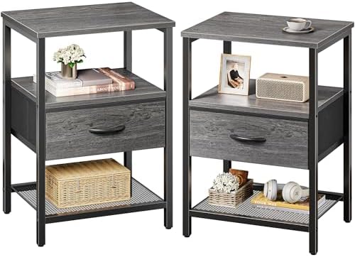 Huuger Nightstand Set of 2, Night Stand by Huuger