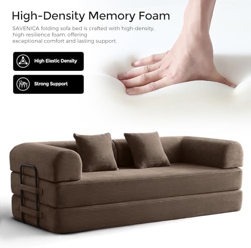 79" Convertible Futon Sofa Bed, Boneless Couch - Image 4