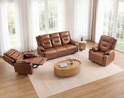 3-Piece Recliner Sofa Set, 2 Single Chairs & 3-Seater Reclining Couch by NOOKSLEEPER