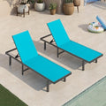 Pool Lounge Chairs Set of 2, Aluminum Outdoor Lounge Chair by Oasbira
