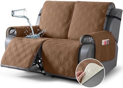TAOCOCO 100% Waterproof Loveseat Recliner Cover, Non Slip Split Recliner Couch by TAOCOCO