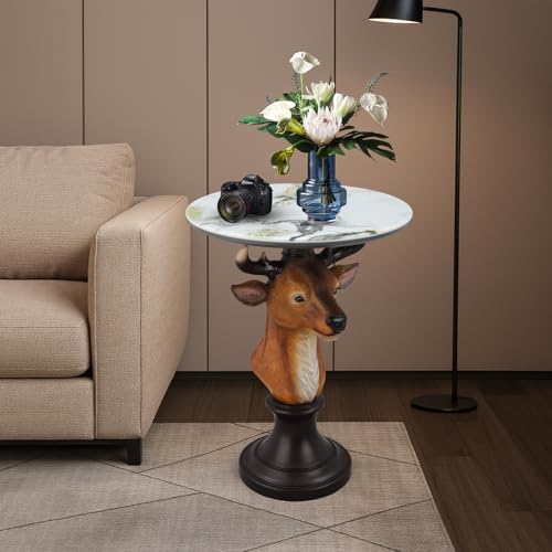 Realistic Deer Head Accent End Table - Image 6