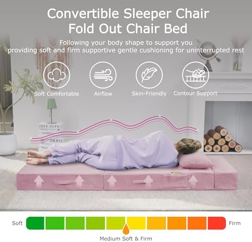 Folding Sofa Bed, Convertible Sleeper Chair Bed, Floor Sofa - Image 3