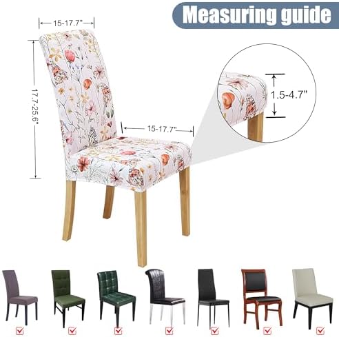 Dining Chair Covers, Stretch Seat Covers, Washable Furniture Protector - Image 5