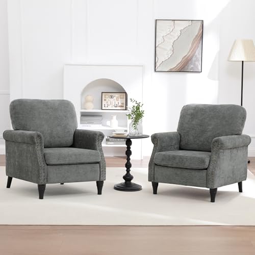 Accent Chair Set of 2 for Living Room Modern Mid Century Reading Chair Armchair by choairy