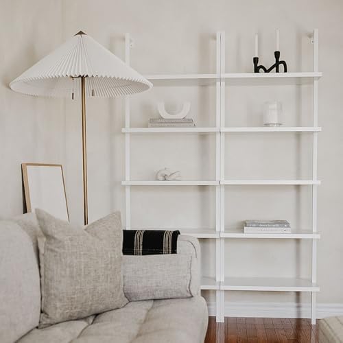 Nathan James Theo 5-Shelf Modern Bookcase, Open Wall Mount Ladder Bookshelf - Image 5