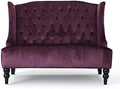 Christopher Knight Home GDFStudio Leona Modern Glam Tufted Velvet Wingback by GDFStudio