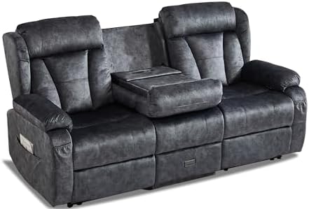 77.2"Reclining Sofa 3 Seater Recliner Couch by WISHDEER