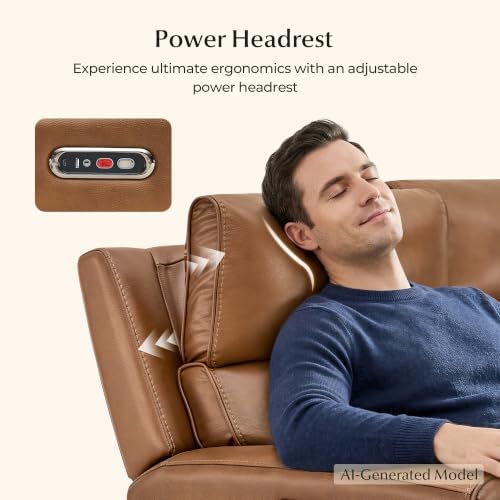 CHITA Genuine Leather Power Reclining Sofa, Loveseat - Image 6