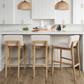 Nathan James Gracie Modern Upholstered Bar Stool, Wooden Bar Stool by Unknown