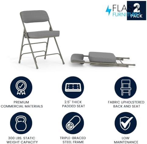 Flash Furniture Hercules Metal Folding Chair - Image 4