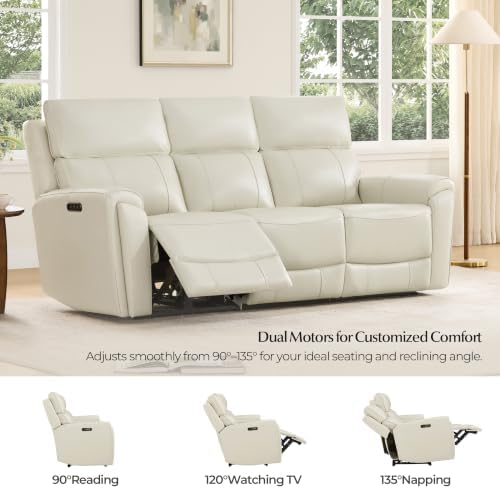 CHITA Genuine Leather Power Reclining Sofa, Recliner - Image 5