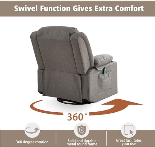 Ketaiyou Rocker Swivel Recliner Chair - Image 3