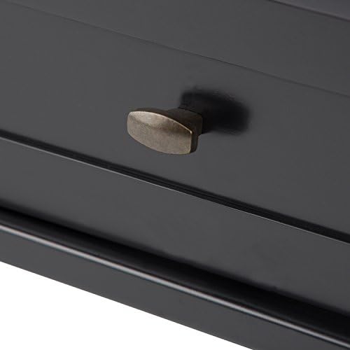 SIMPLIHOME Warm Shaker 20" Wide Solid Wood Square End Table in Black - Image 4