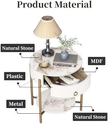 OIOG Round End Table, Nightstand - Image 6