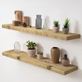 Acovy 36" Unfinished Solid Reclaimed Wood Floating Shelves, Rustic Heavy-Duty by Acovy