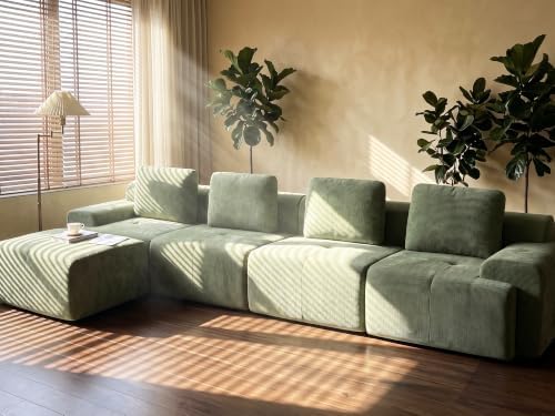 159" L Shaped Oversized Boneless Couch, Comfort Cloud Sectional Couches by VYUXWO