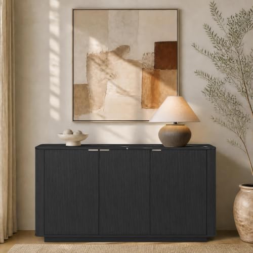 KISLOT 55" Fluted Buffet Sideboard - Image 6