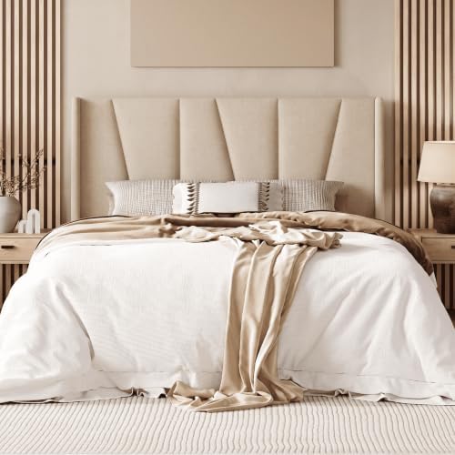 Allewie Queen Size Platform Linen Bed Frame by Allewie