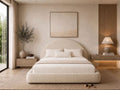 New Round Bed Upholstered Bed Frame –Washable Zip Cover, Modular Minimalist by CloudFrame